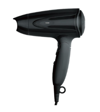 Foldable Hairdryer Black 1400W