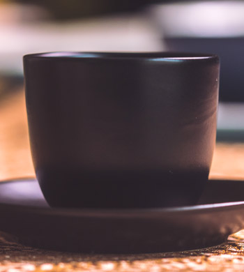 Cup saucer lohan black